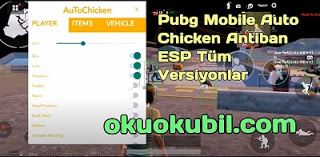 Pubg Mobile Auto Chicken Antiban ESP Tüm Versiyonlar Bypass, Host olmadan Rootsuz Telefonlar Desteklenir