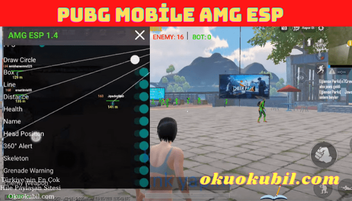Pubg Mobile 1.4.0 AMG ESP Duvar İçi Adam Görme