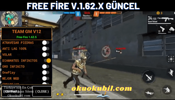 Free Fire V.1.62.X Team GM V12 Mod Apk Hata Yok