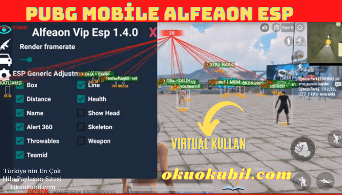 Pubg Mobile 1.4.0 Alfeaon Vip Esp Virtualli Hile