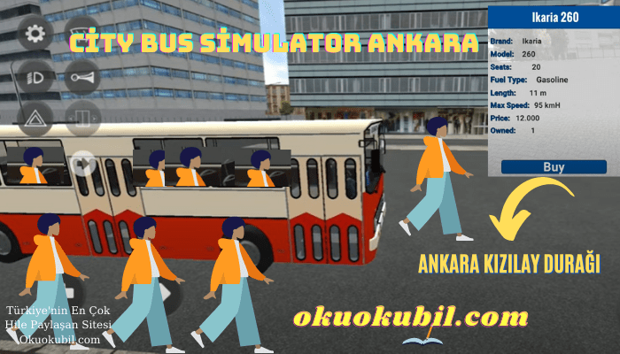 City Bus Simulator Ankara Otobüste Yolcu Taşıyın