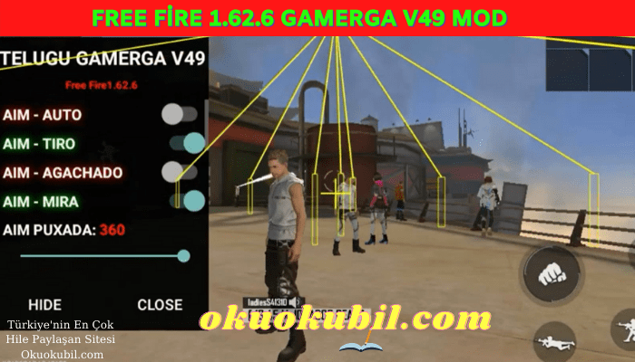 Free Fire 1.62.6 Gamerga V49 Mod Oto Kafadan Vur