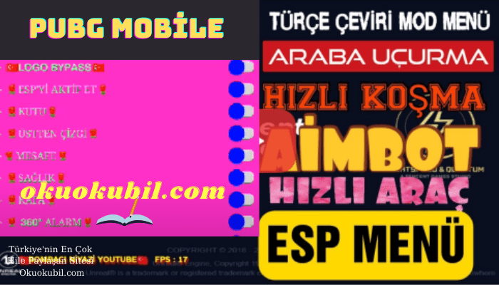 Pubg Mobile 1.5 Türkçe Mod menü Araba Uçurma