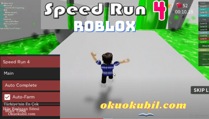 Roblox Speed Run 4 Hızlı Koşma Farm Script Hack