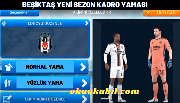 Beşiktaş Yeni Sezon Kadro Yaması Normal + Yüzlük