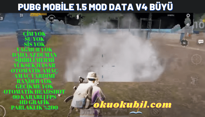 Pubg Mobile 1.5 Mod Data V4 Büyü Çimsiz 15xScope