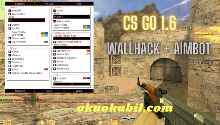 CS GO 1.6 Aimbot Rage Wallhack Multi Hack Menü
