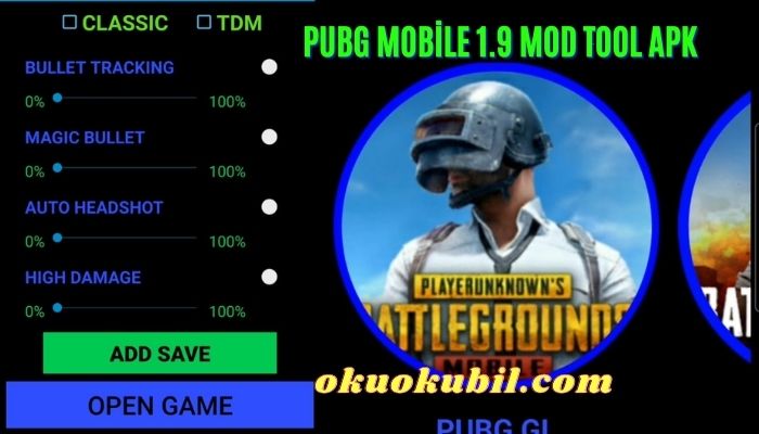 Pubg Mobile 1.9 Mod TOOL APK Kafadan Vuruş