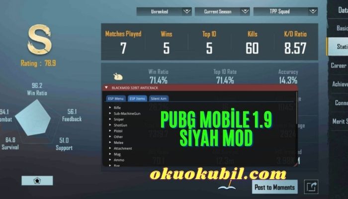 Pubg Mobile 1.9 Siyah Mod Cracked Anticrack APK