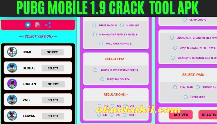 Pubg Mobile 1.9 Hileli Crack Max TOOL Apk İndir
