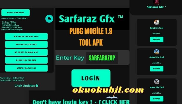 Pubg Mobile 1.9 Hileli Sarfaraz GFX Tool Mega Menü APK İndir