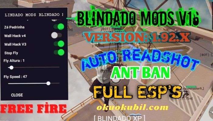 Free Fire 1.92 Blindado Vip Full Uçma Mod Menü