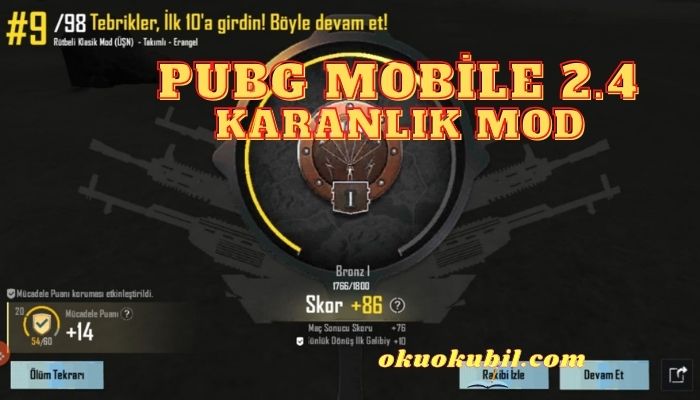 Pubg Mobile 2.4 Karanlık Mod Hileli Config İndir