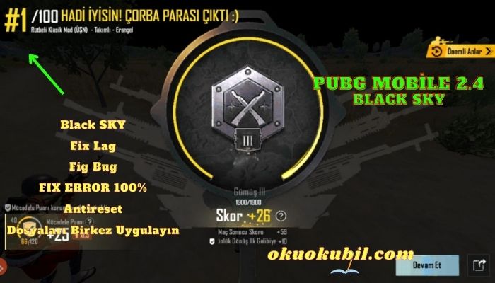 Pubg Mobile 2.4 Black SKY Hileli Config
