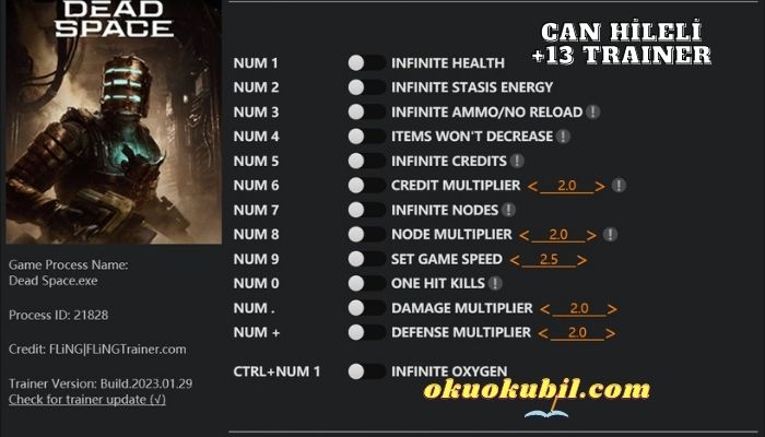 Dead Space Remake v1.0 Can Hileli +13 Trainer